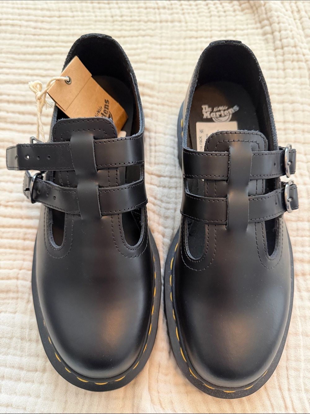 Dr. Martens Double Buckle Smooth Leather Chunky Sole Mary Janes 8065 II Bex NEW - Picture 2 of 7